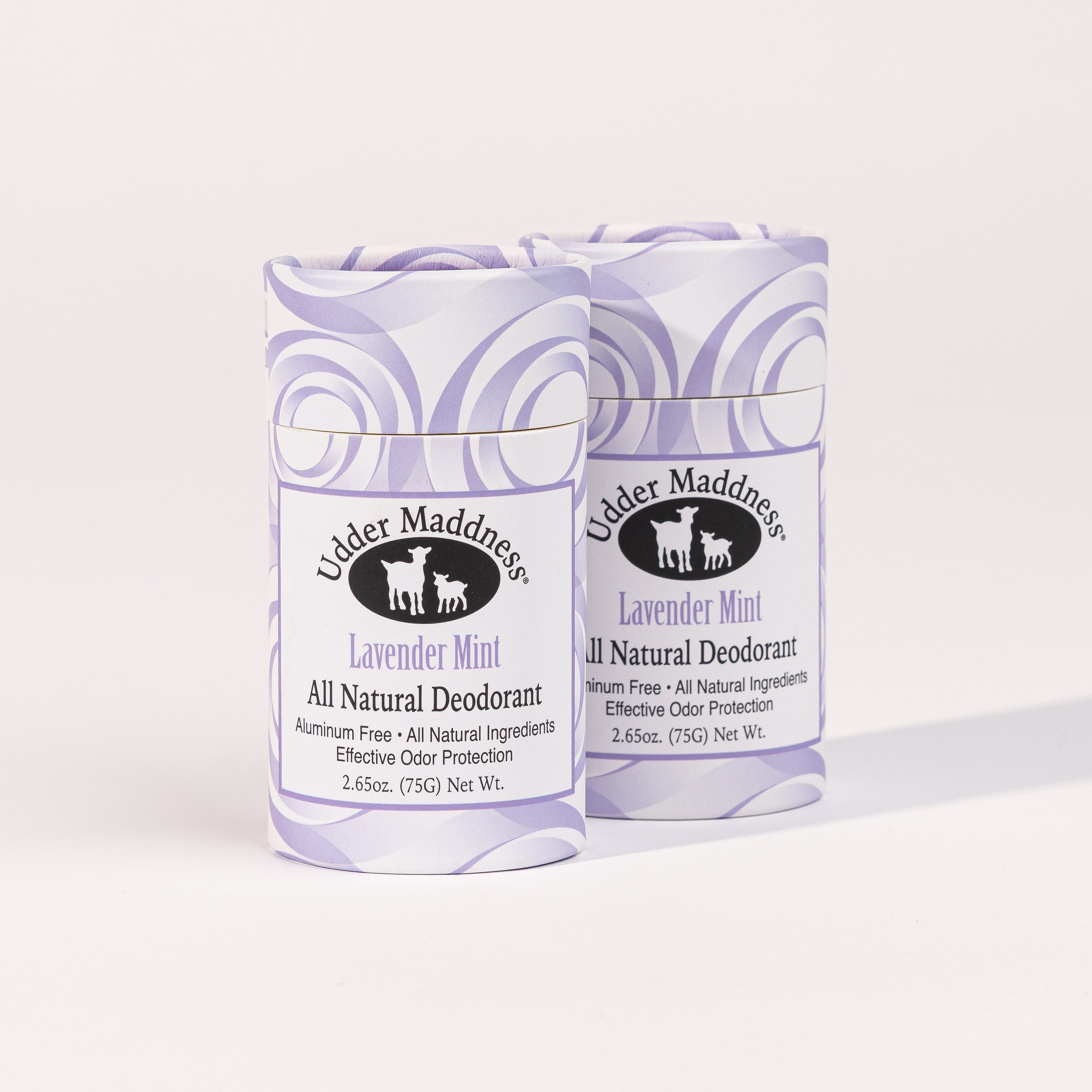 Madd House Hill Udder Maddness Lavender Mint Natural Deodorant — aluminum free, all-natural ingredients, two pack bundle, 2.65 oz each