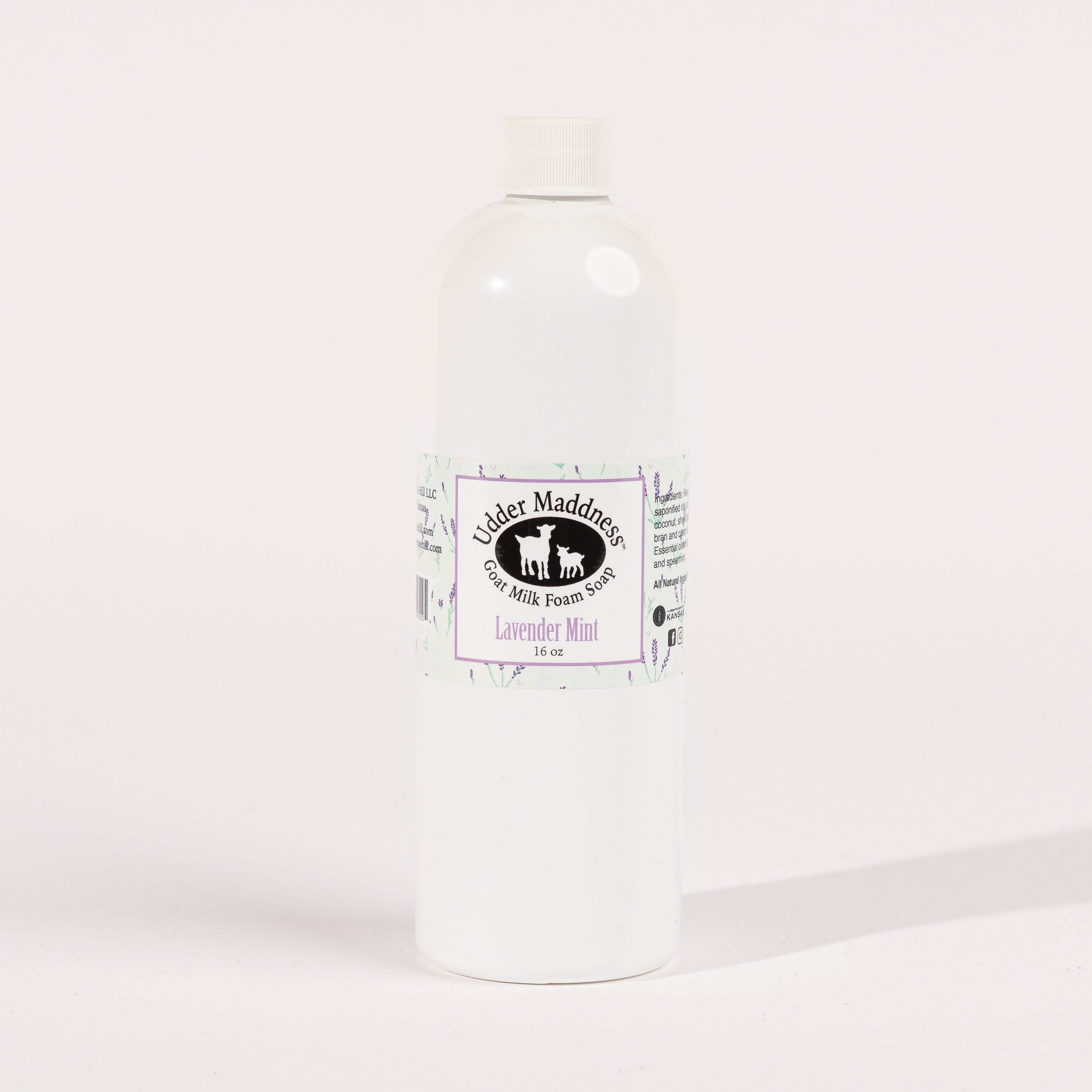 Madd House Hill Udder Maddness Lavender Mint Goat Milk Foam Soap Refill — all-natural moisturizing foaming hand soap, 16 oz refill bottle