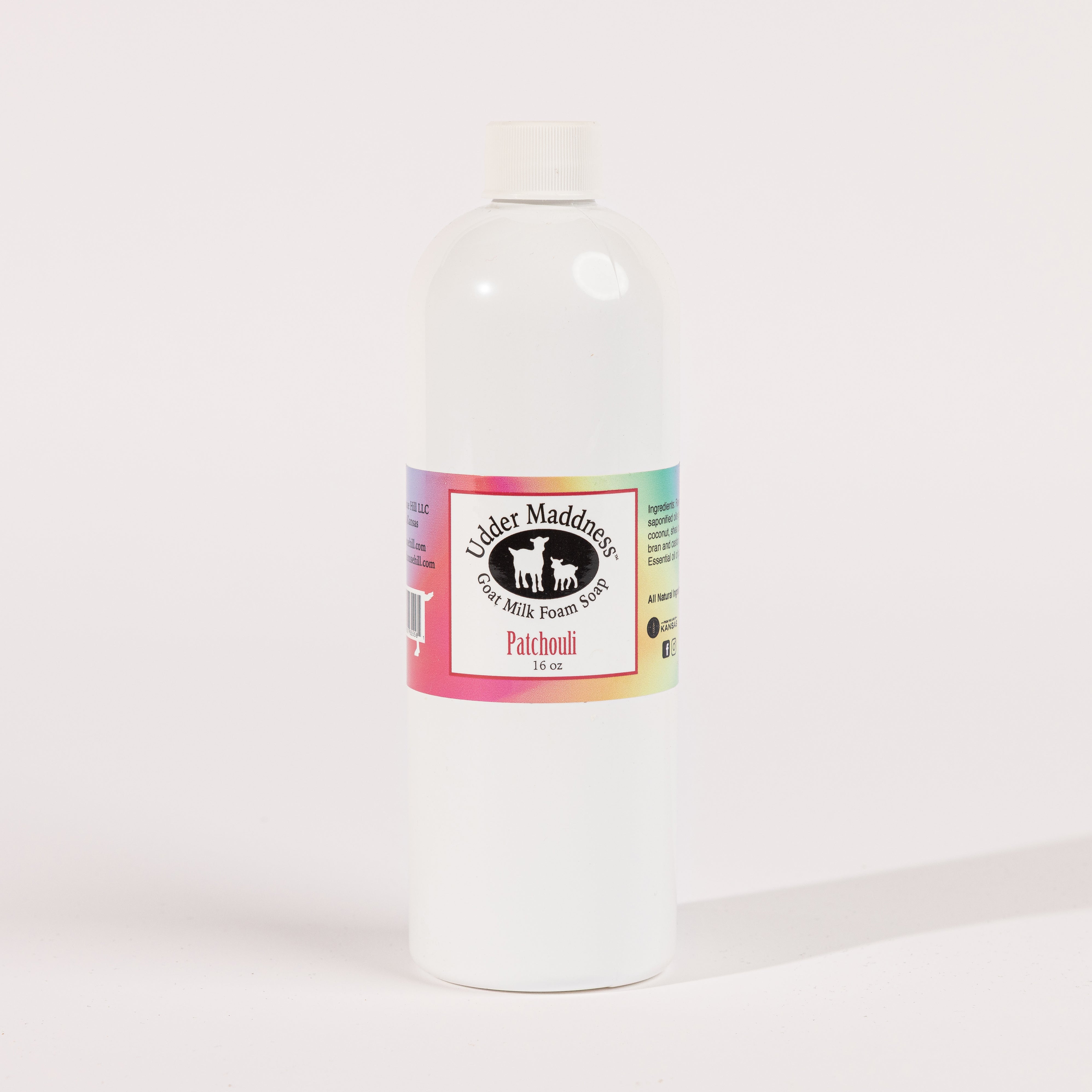  Madd House Hill Udder Maddness Patchouli Goat Milk Foam Soap Refill — all-natural moisturizing foaming hand soap, 16 oz refill bottle