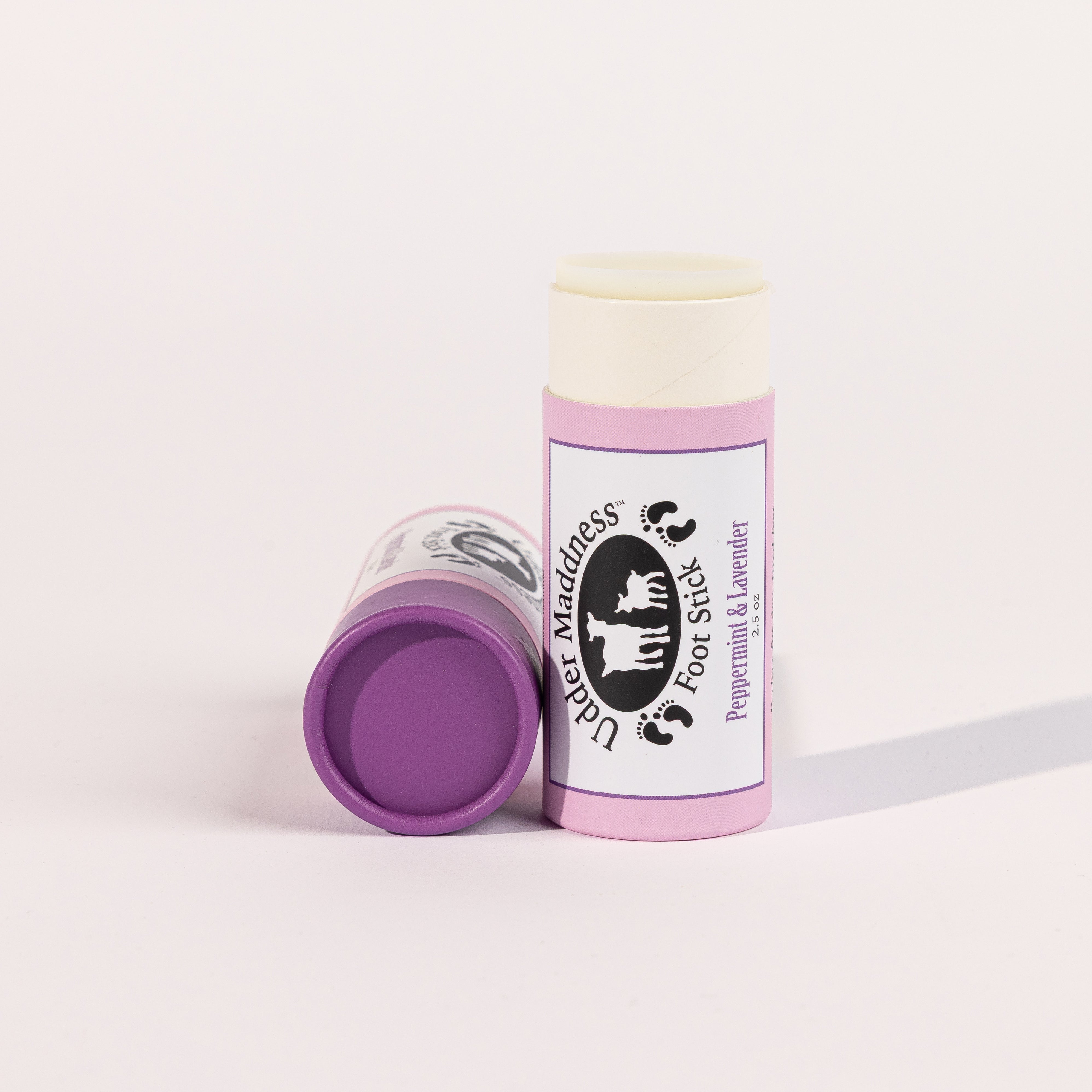 Madd House Hill Udder Maddness Peppermint & Lavender Foot Stick — all-natural foot balm for daily foot care and dry skin relief, 2.65 oz