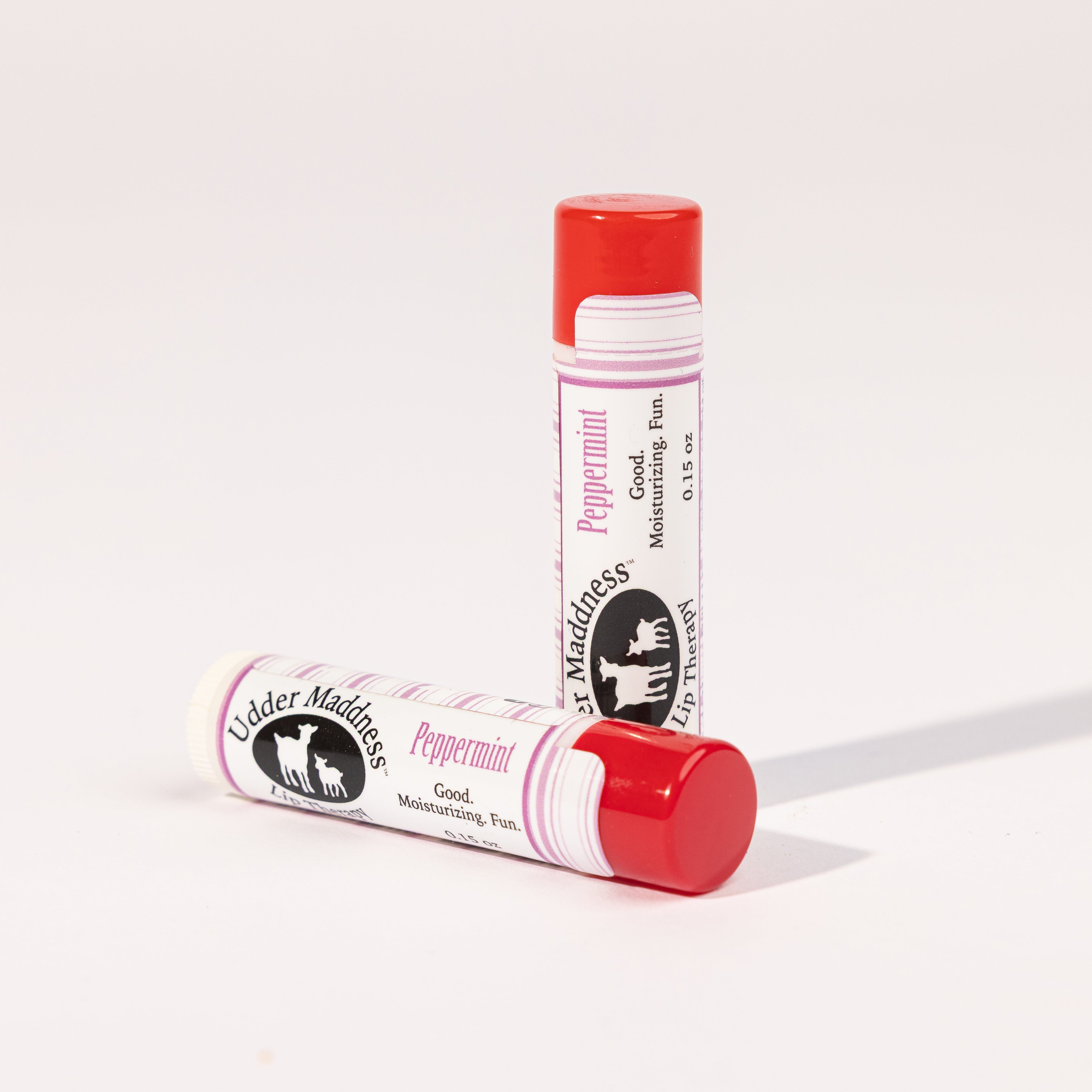 Madd House Hill Udder Maddness Peppermint Lip Therapy all-natural moisturizing lip balm, good clean fun, 0.15 oz