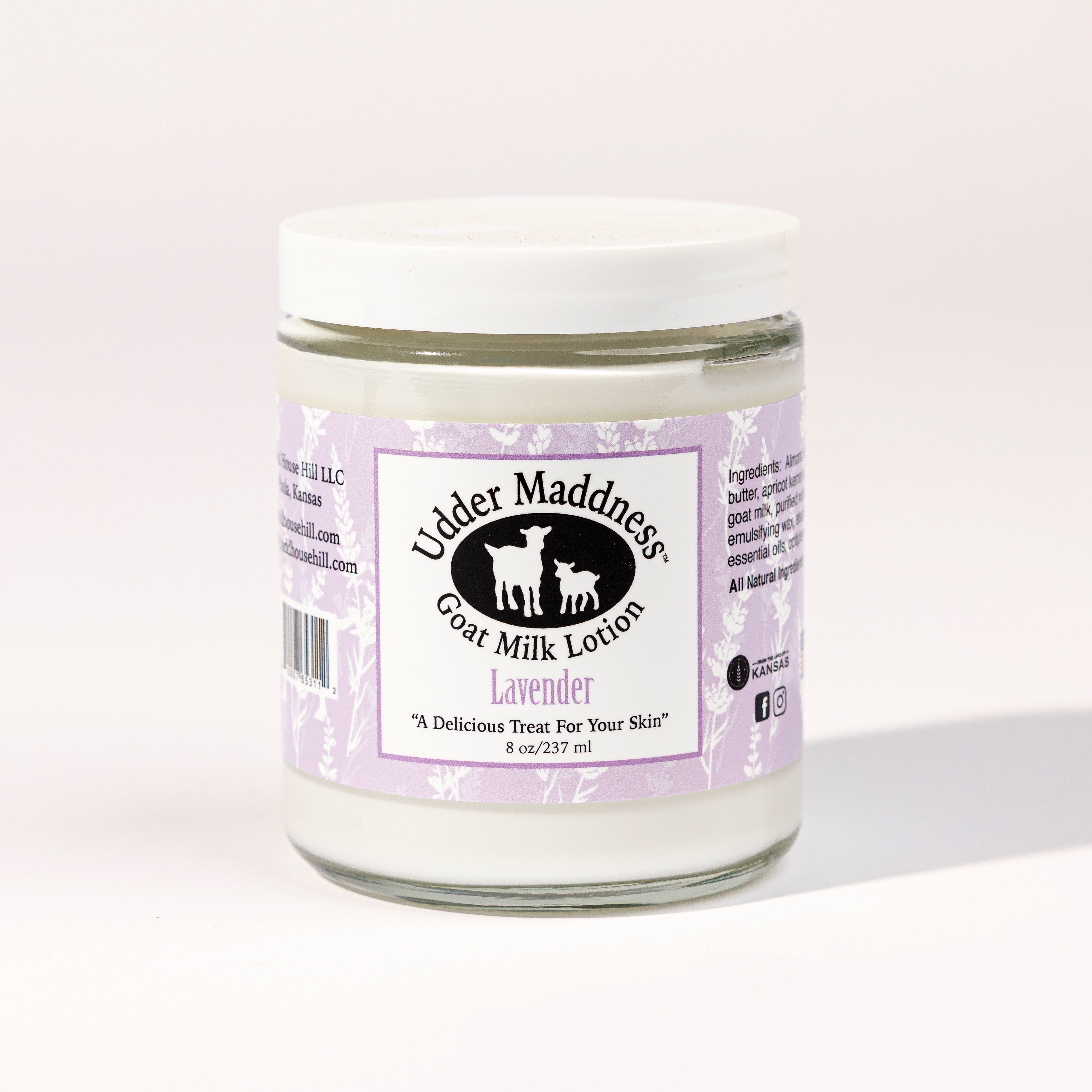 Madd House Hill Udder Maddness Lavender Goat Milk Lotion 8 oz, all-natural handcrafted goat milk moisturizer