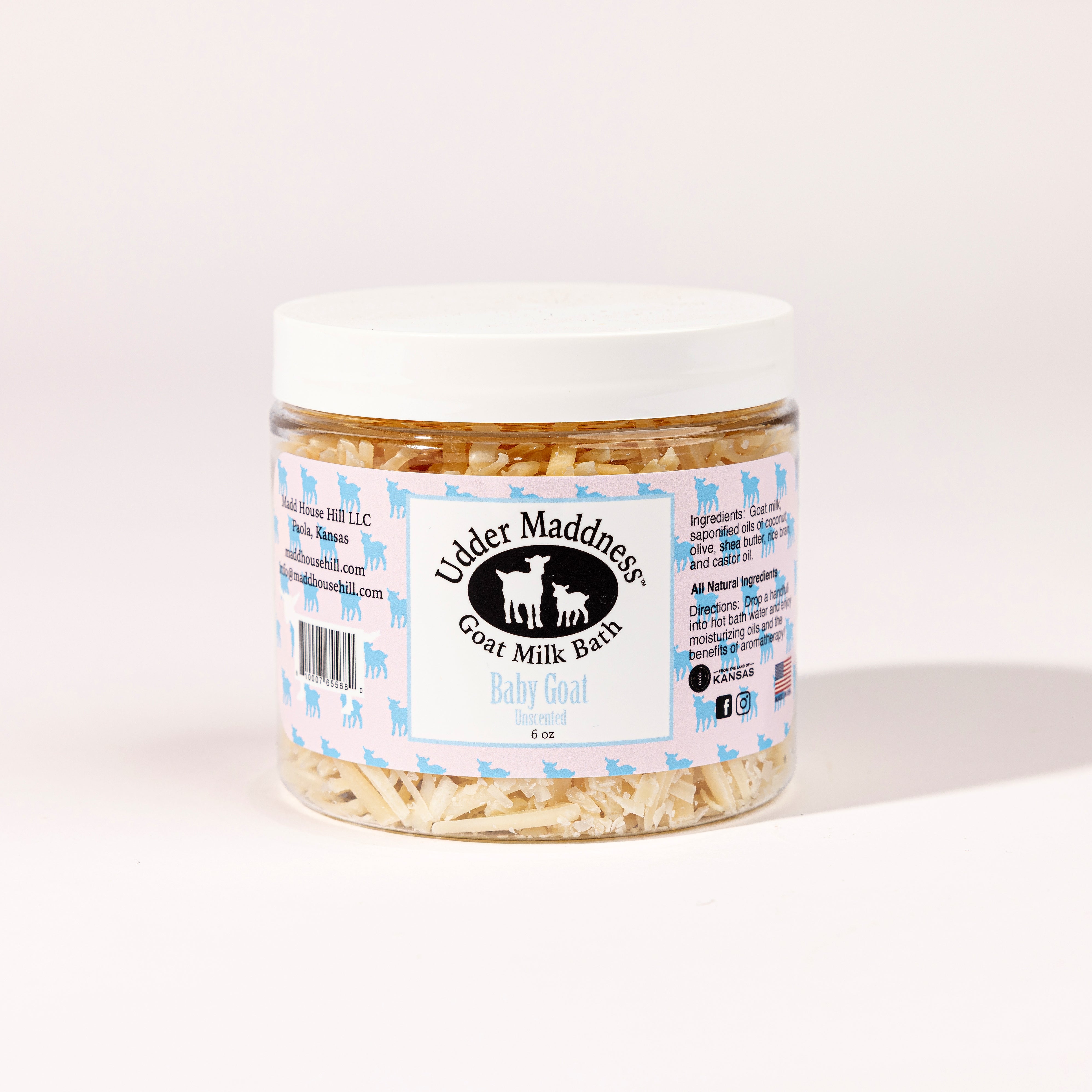 Madd House Hill Udder Maddness Unscented Goat Milk Bath Soak — all-natural moisturizing bath soak for soft, nourished skin