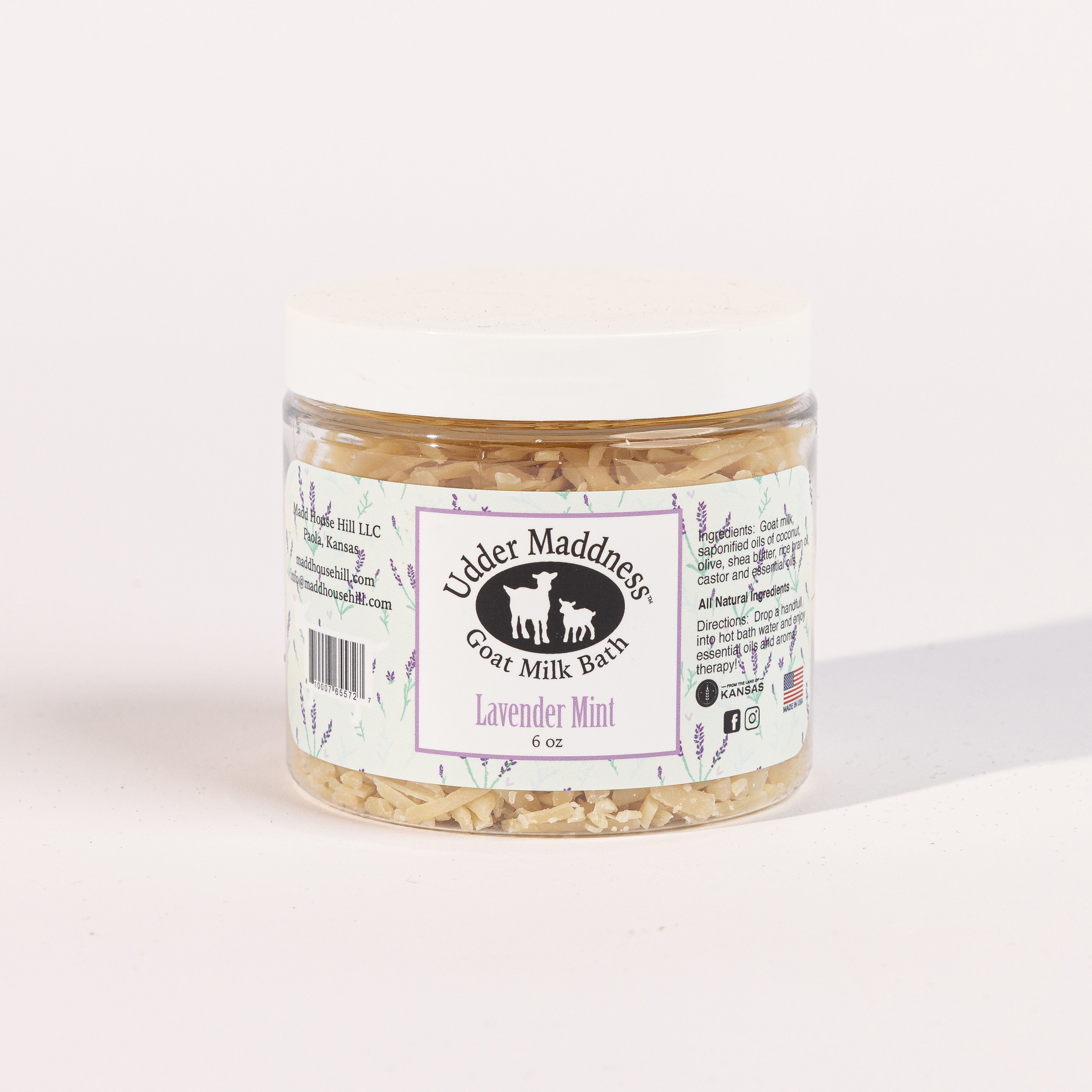 Madd House Hill Udder Maddness Lavender Mint Goat Milk Bath Soak — all-natural moisturizing bath soak for soft, nourished skin