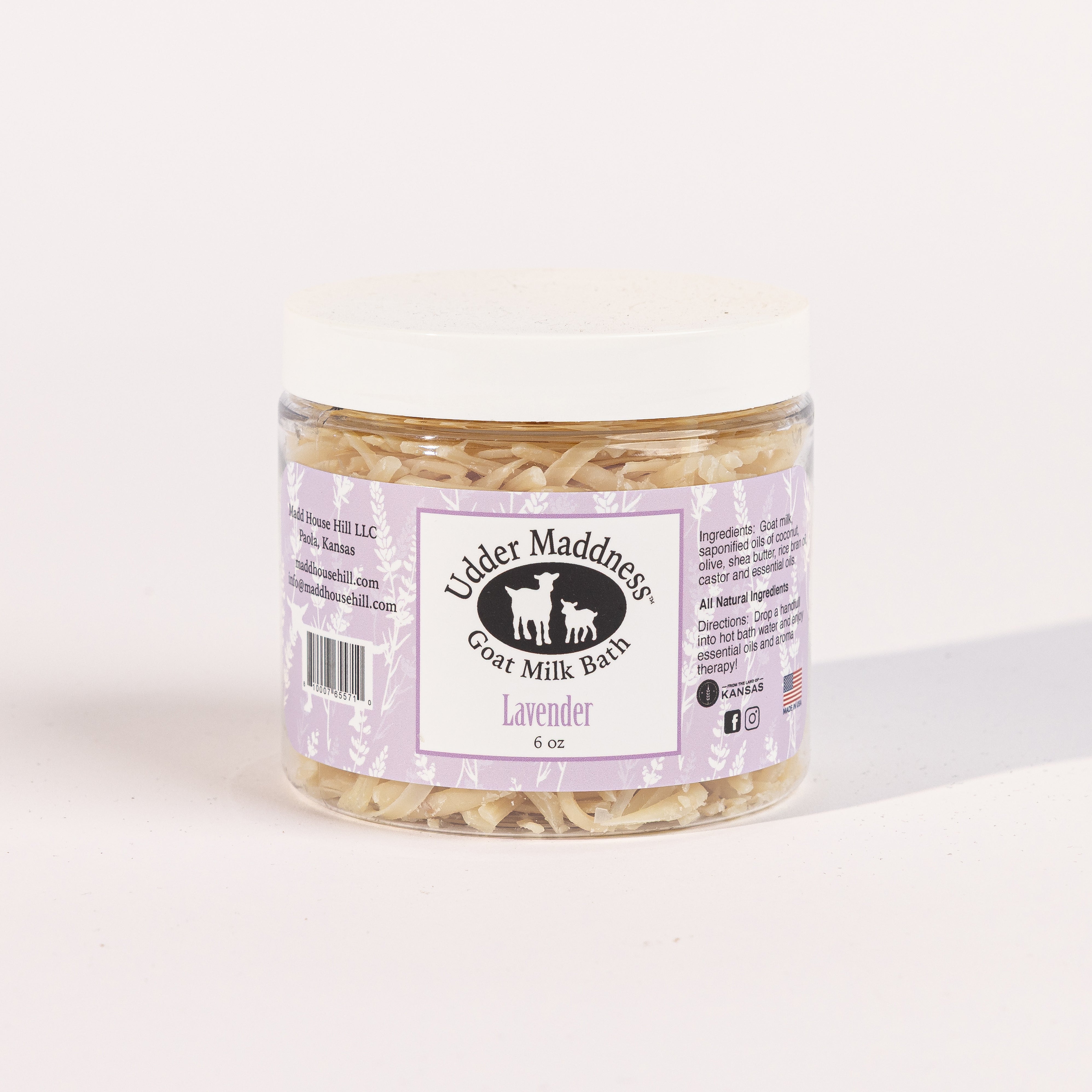 Madd House Hill Udder Maddness Lavender Goat Milk Bath Soak — all-natural moisturizing bath soak for soft, nourished skin