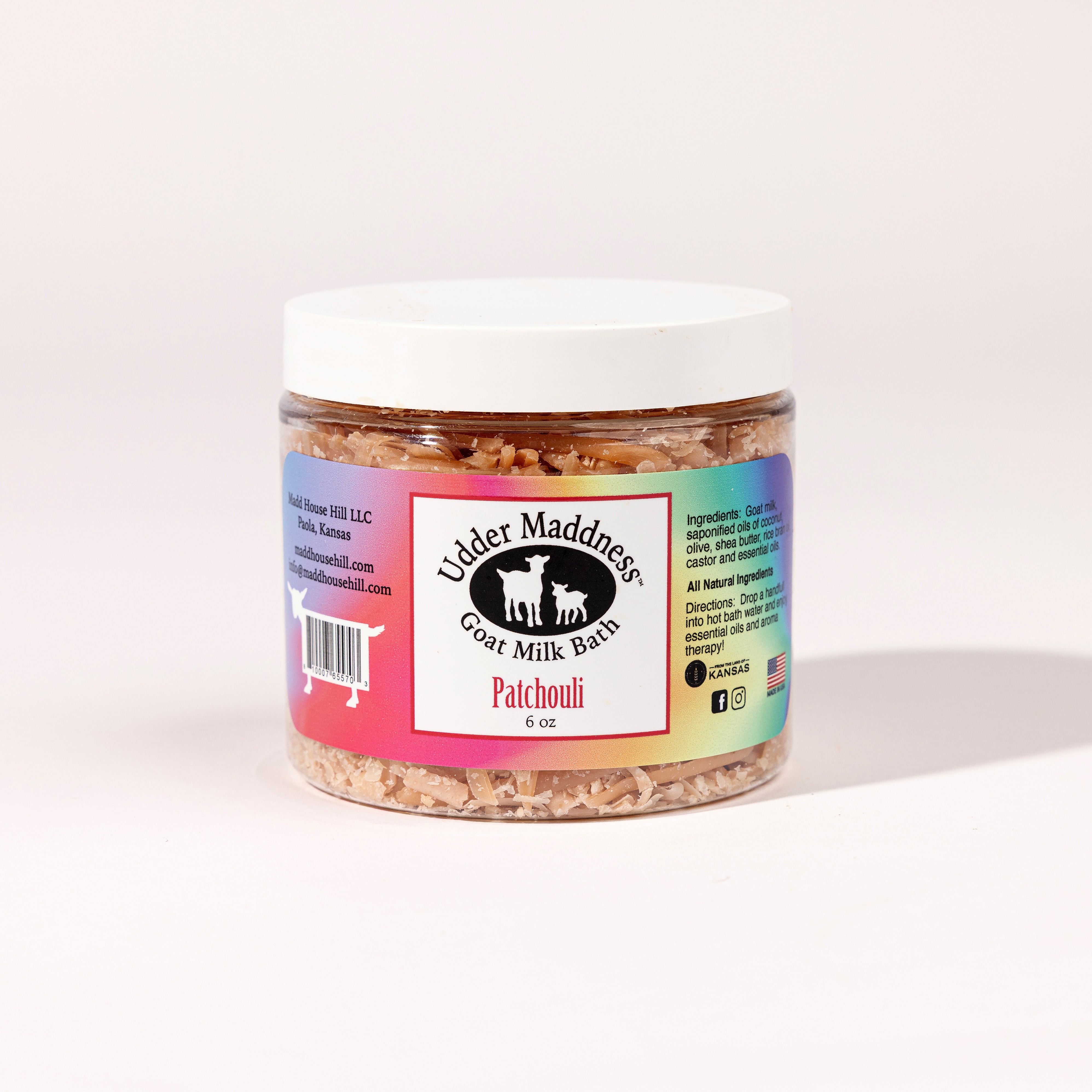 Madd House Hill Udder Maddness Patchouli Goat Milk Bath Soak — all-natural moisturizing bath soak for soft, nourished skin