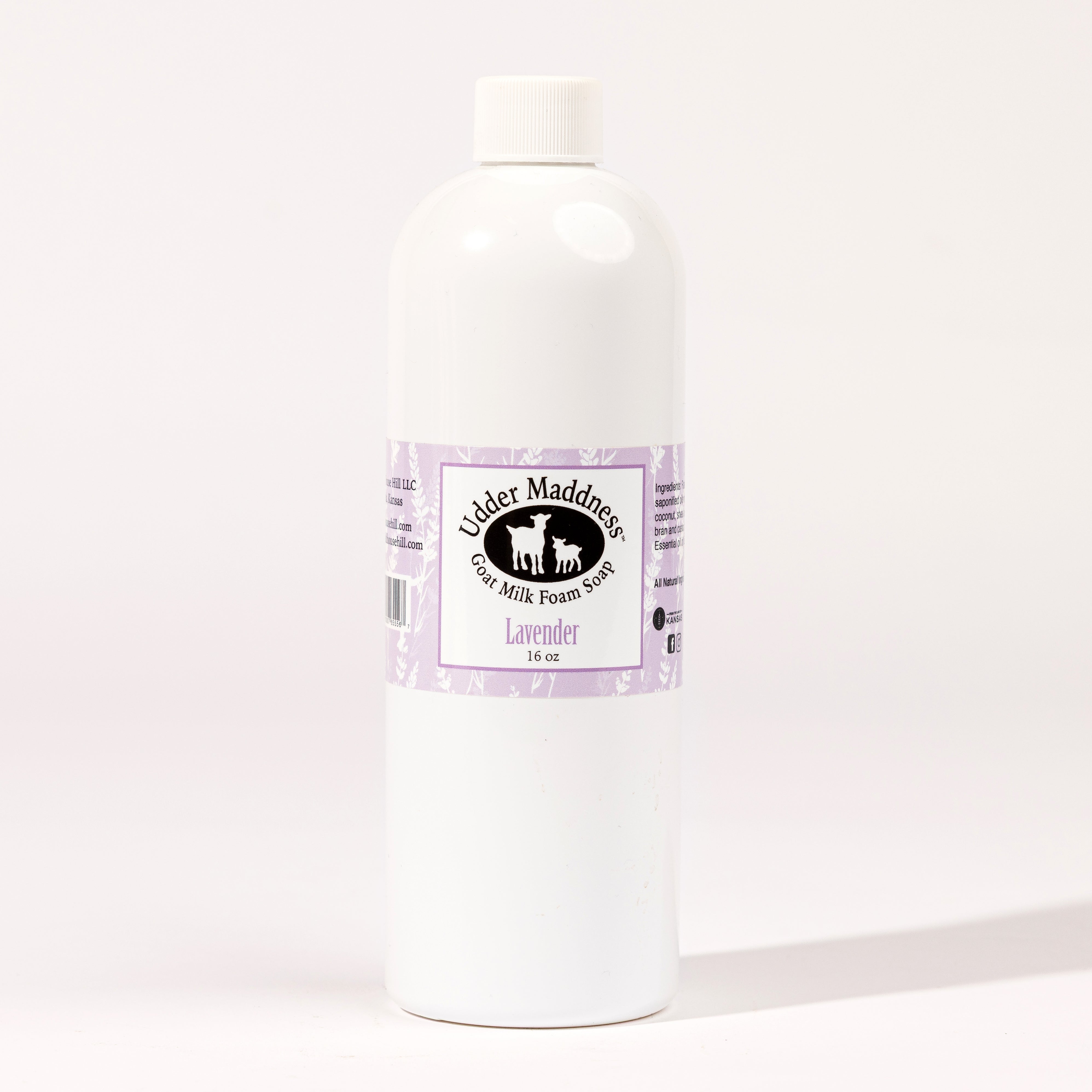 Madd House Hill Udder Maddness Lavender Goat Milk Foam Soap Refill — all-natural moisturizing foaming hand soap, 16 oz refill bottle