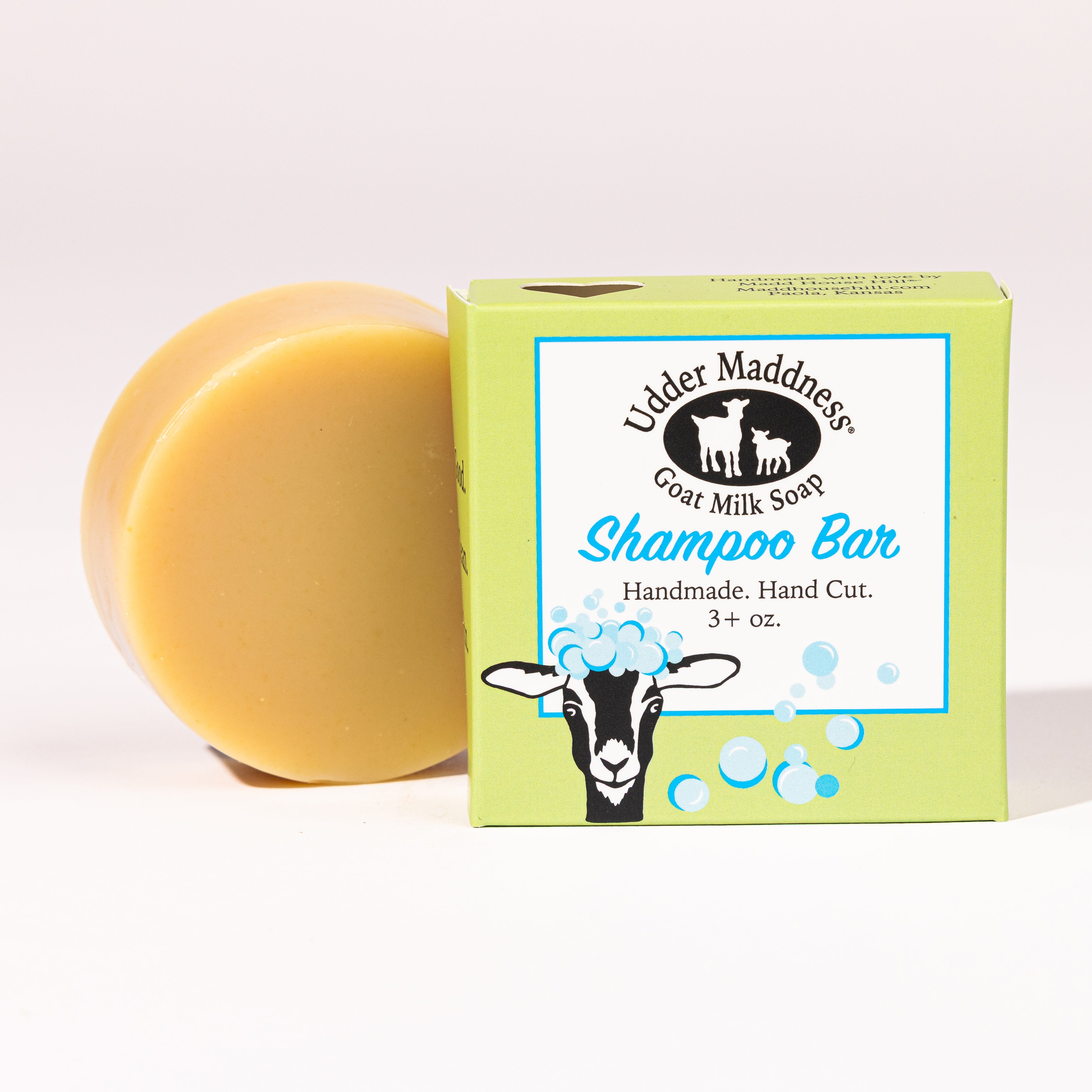 Goat milk shampoo bar natural hair care solid shampoo Madd House Hill Udder Maddness